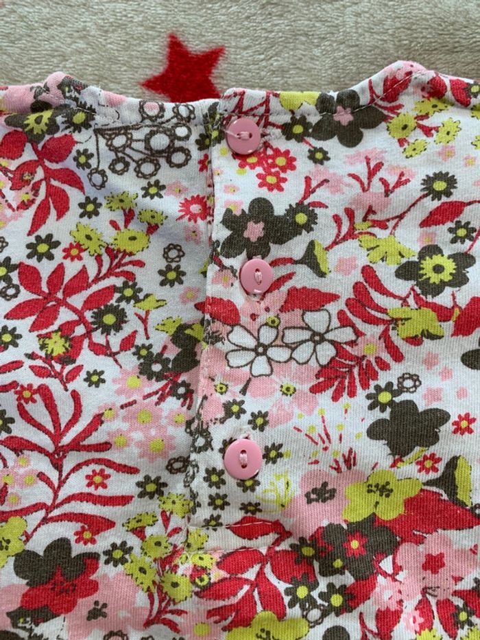 Ensemble Tee-shirt A Manches Longues Et Legging AssortiRose et Marron 12M - photo numéro 6