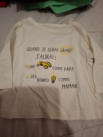 Tee-shirt manche longue 3 mois