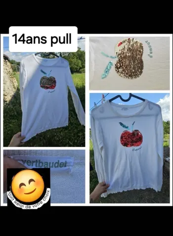 Pull en maille 14 ans fille verbaudet sequins