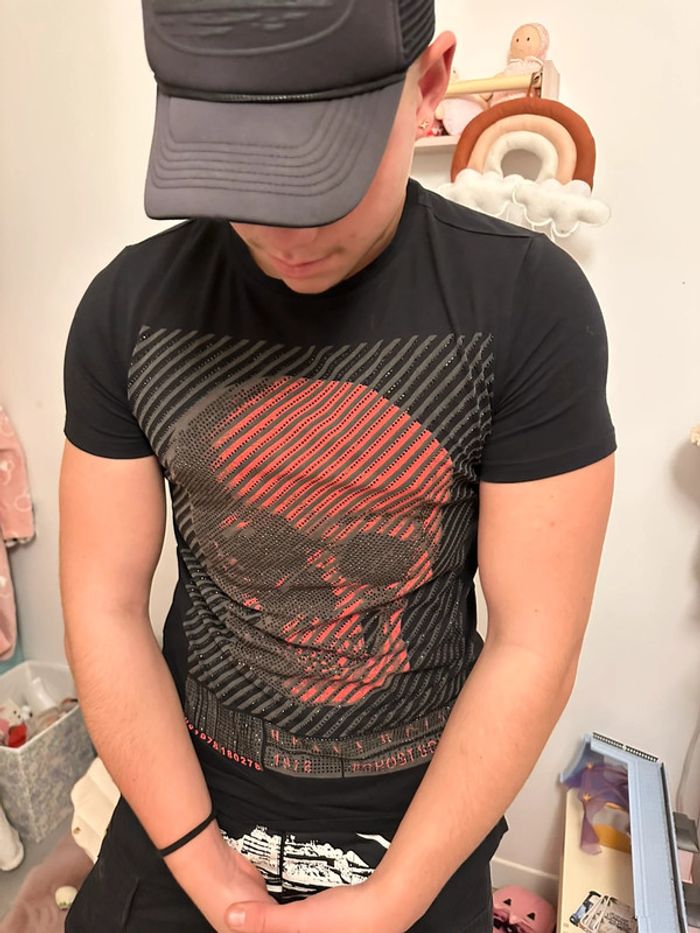Tee-shirts tête de mort strass