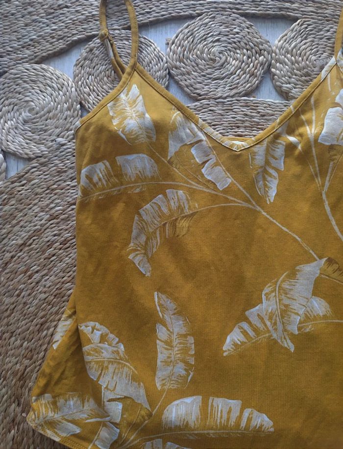 Body moutarde motif feuillages H&M Taille M Neuf