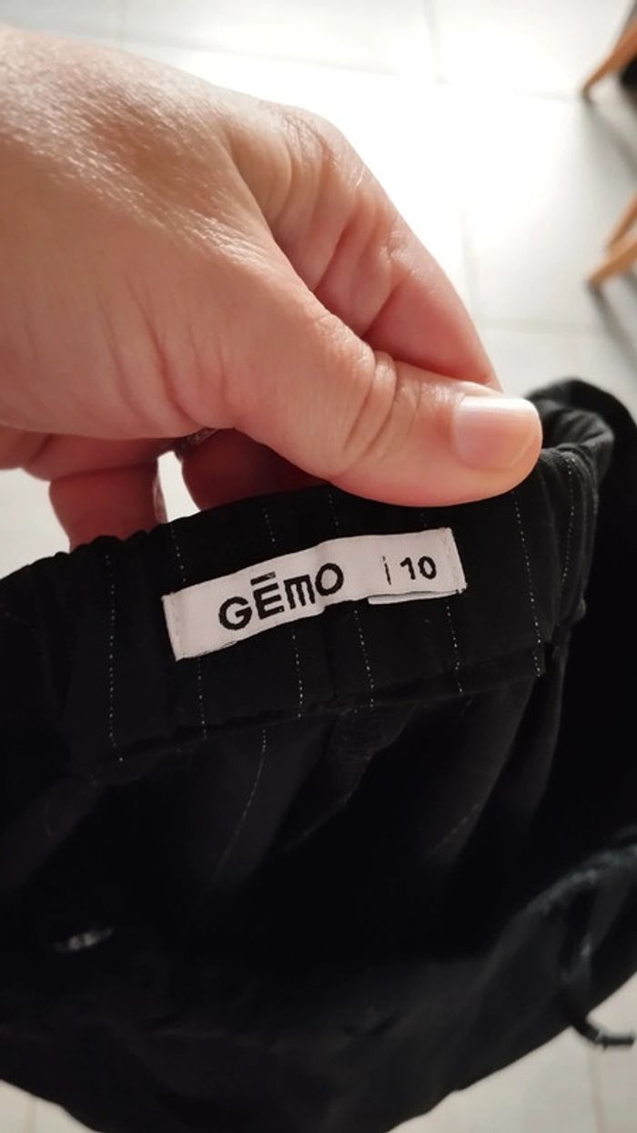 Pantalon noir rayures gemo taille 10 ans - photo numéro 6