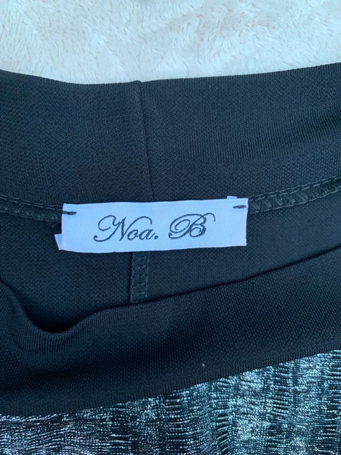 Blouse Noa B taille 38 argenté et noir manches courtes - photo numéro 7
