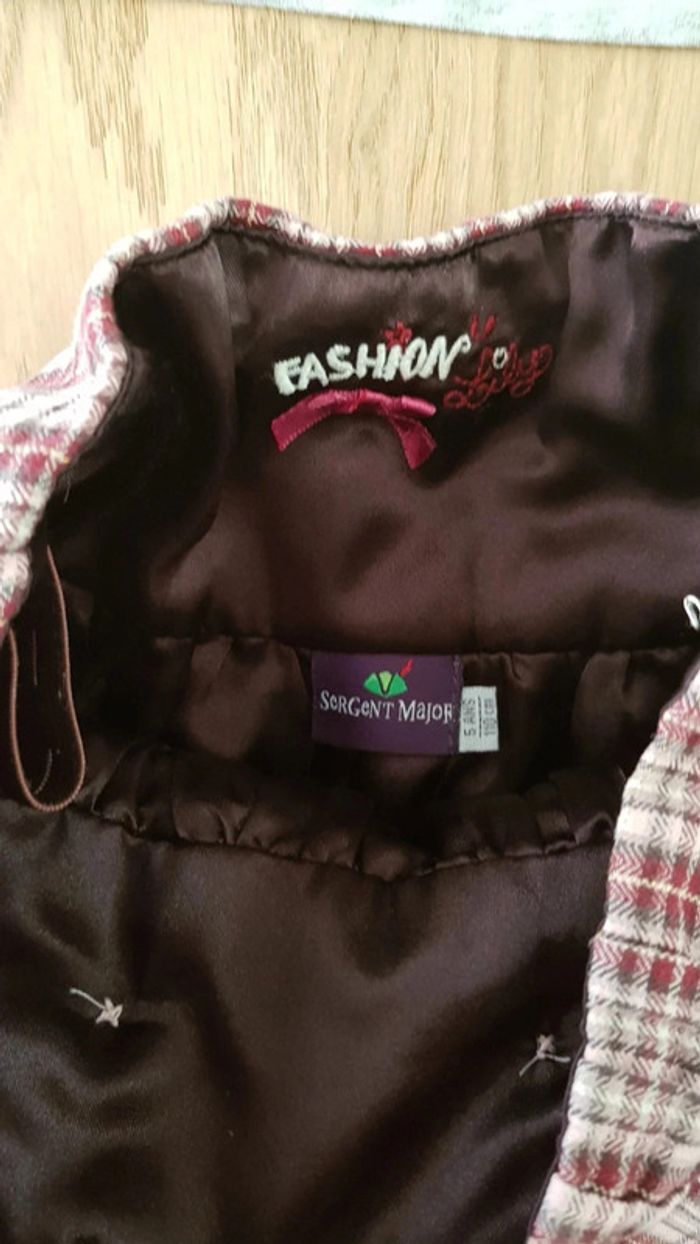 Ensemble fille 5 ans jupe sergent major et tee-shirt manches longues - photo numéro 5