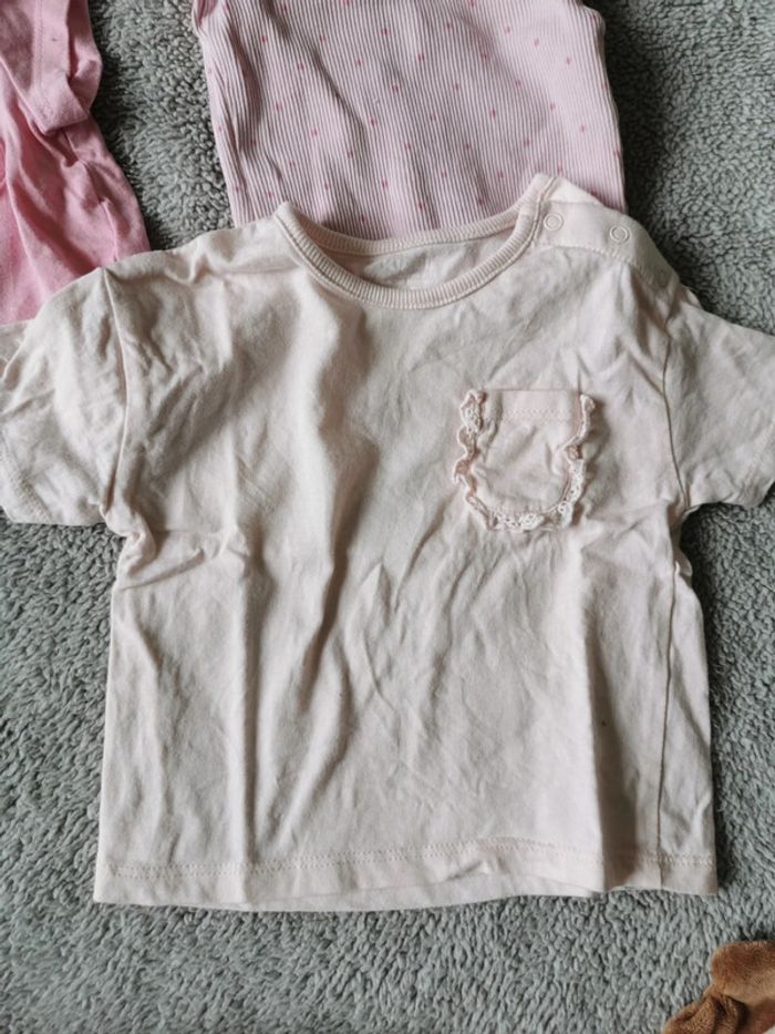 Lot 4 t-shirts manches courtes rose - photo numéro 4