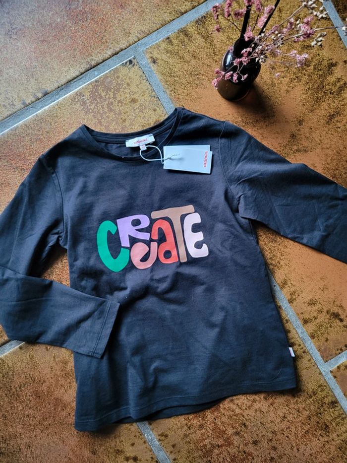 Pull fin noir catimini 8ans neuf