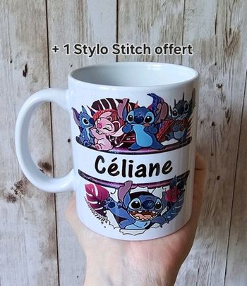 Mug stitch prénom