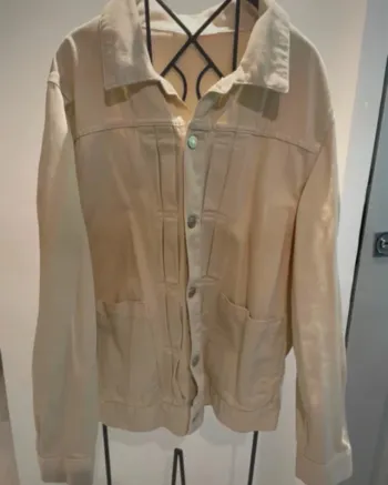 Veste en jean beige Camaïeu – Taille M (38