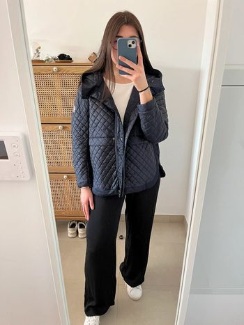 Veste matelassée bleue marine réversible Rivières de Lune