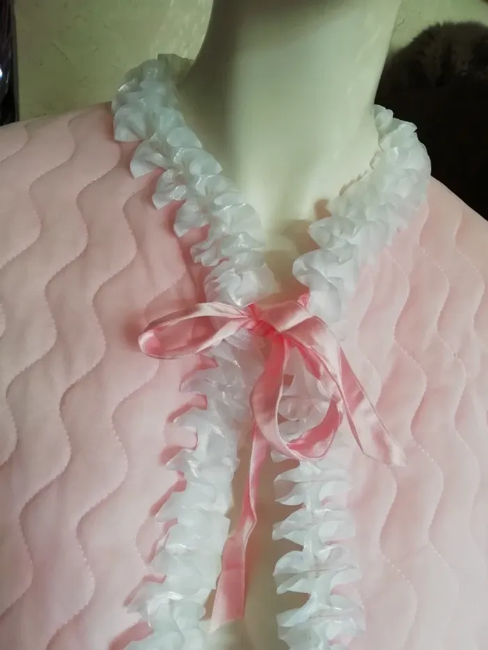 Veste gilet cardigan matelassé rose pink vintage rétro pin up - photo numéro 2