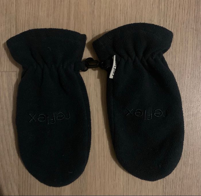 Écharpe isotoner et gant moufle 6/8ans reflex matière polaire couleur bleu marine bleu ciel - photo numéro 3