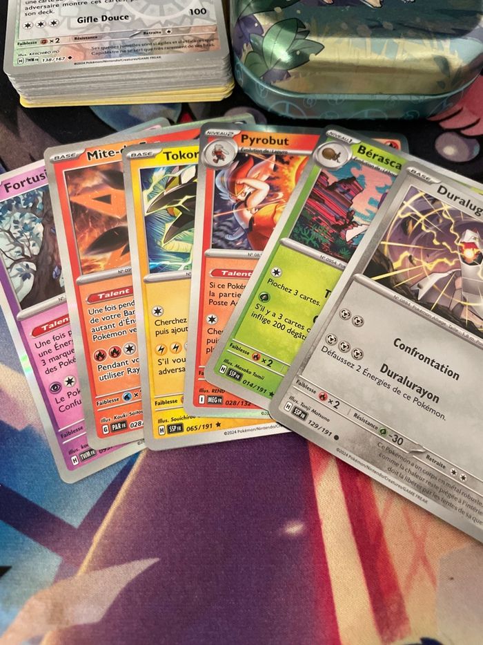 Lot de 50 cartes Pokémon sans double avec petite boîte pikachu - photo numéro 2