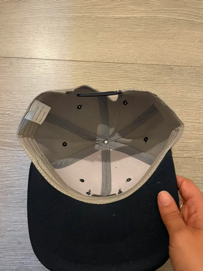 casquette style USA neuve skoll grise et bleu marine - photo numéro 5