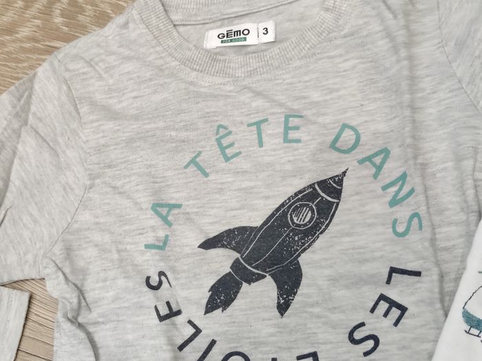Lot de 2 pyjamas coton Gémo Taille 3-4 ans - photo numéro 2