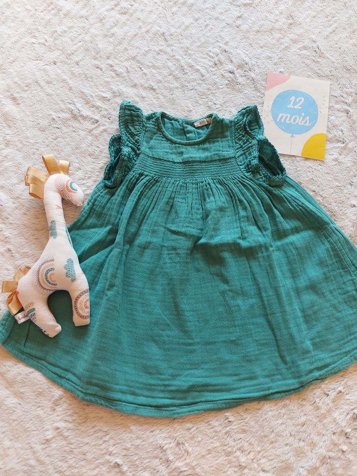 Robe turquoise Bout'chou 12 mois