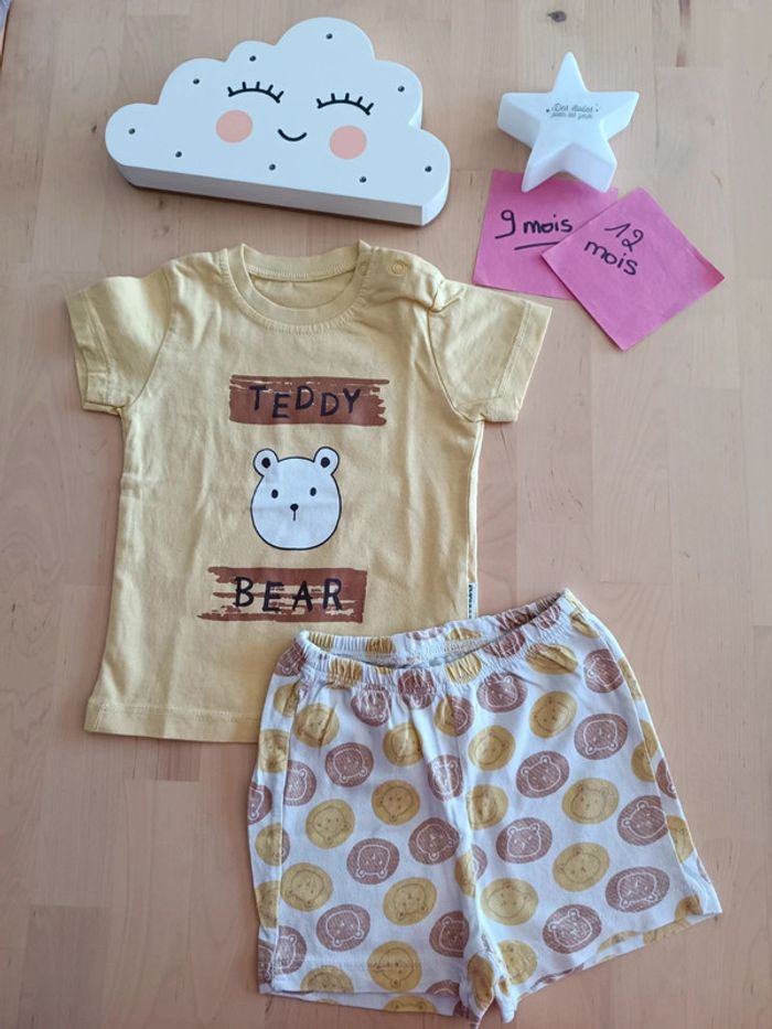 Ensemble pyjashort 🐻 9/12 mois - photo numéro 5