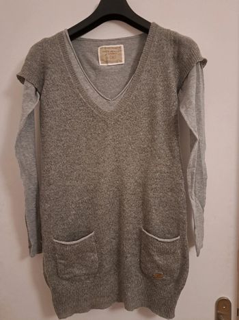 Tunique col V Pepe Jeans gris XS manches longues