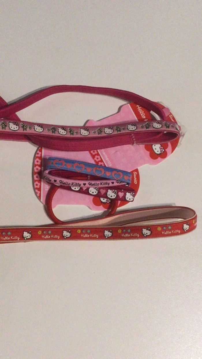 Lot accessoires cheveux bandeaux hello kitty élastique