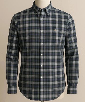 🟩 Chemise Ralph Lauren à Carreaux Vert/Bleu – Slim Fit – Taille M