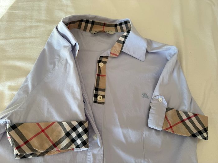 Chemise bleu ciel Burberry - Taille 42 - photo numéro 5