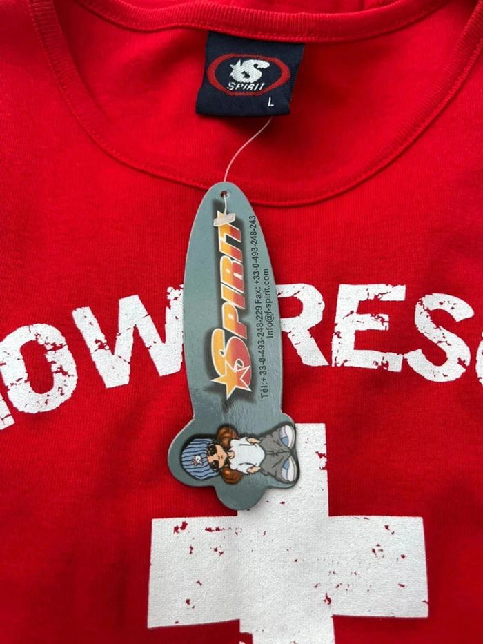 T shirt Spirit rouge taille L chamonix mont blanc - photo numéro 3