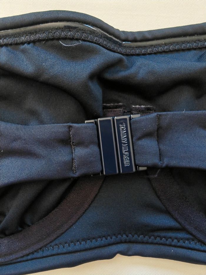 Neuf bandeau maillot de bain bleu marine tommy Hilfiger - photo numéro 4