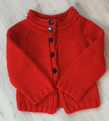 Gilet en laine fait main 6 ans