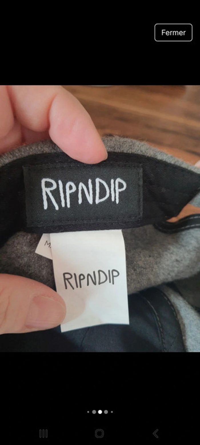 Casquette grise Ripndip réglable 50% laine - photo numéro 10