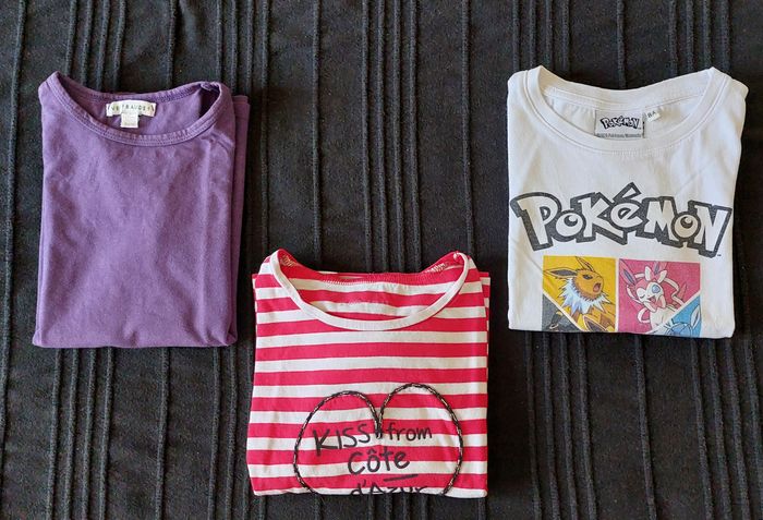 3 tee-shirts manches courtes