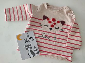 Tee shirt manches longues taille 6 mois