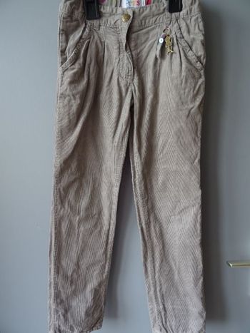 pantalon en velours beige