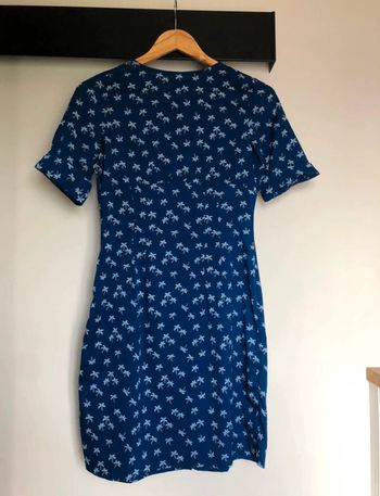 Robe bleue motifs palmiers 36 Le mont saint Michel