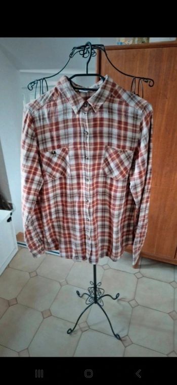 Chemise à carreaux manches longues Daxon taille L 👻