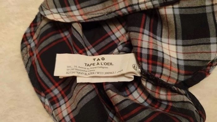 Chemise manches longues à carreaux style Camionneurs / Bûcherons T. 6 mois TAO 💮100% Coton - photo numéro 8