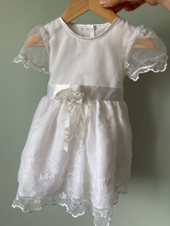 Robe cérémonie baptême mariage anniversaire blanche Tom et Kiddy 12
