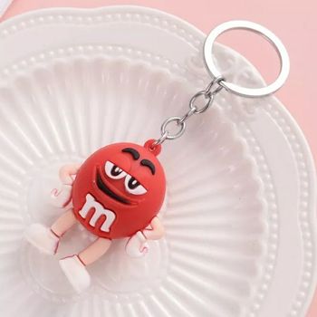 Porte-clés "M&Ms" rouge