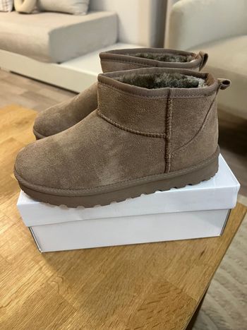 Bottine fourrée taupe