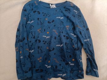 T-shirt manches longues bleu marine – 3 ans