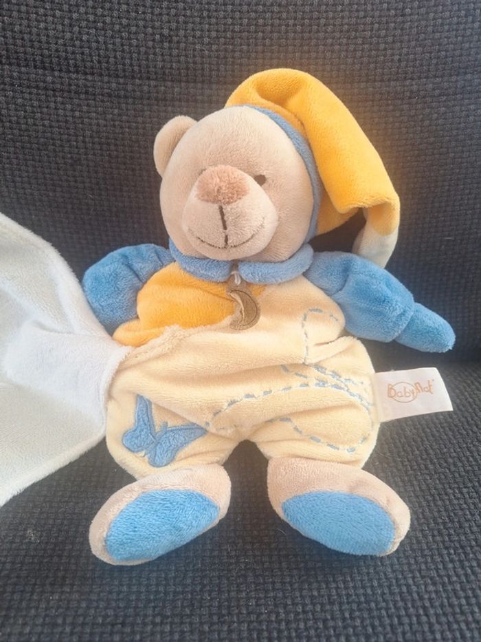 Doudou ourson bonnet de nuit baby nat - photo numéro 2