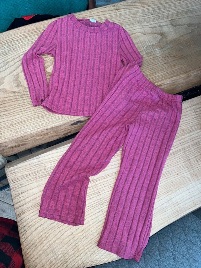 Ensemble shein 4 ans pattes deph large boocut flare fille pull pantalon - photo numéro 5
