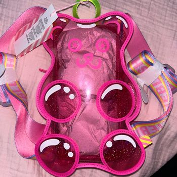 Sac Billieblush nounours bonbon rose paillettes