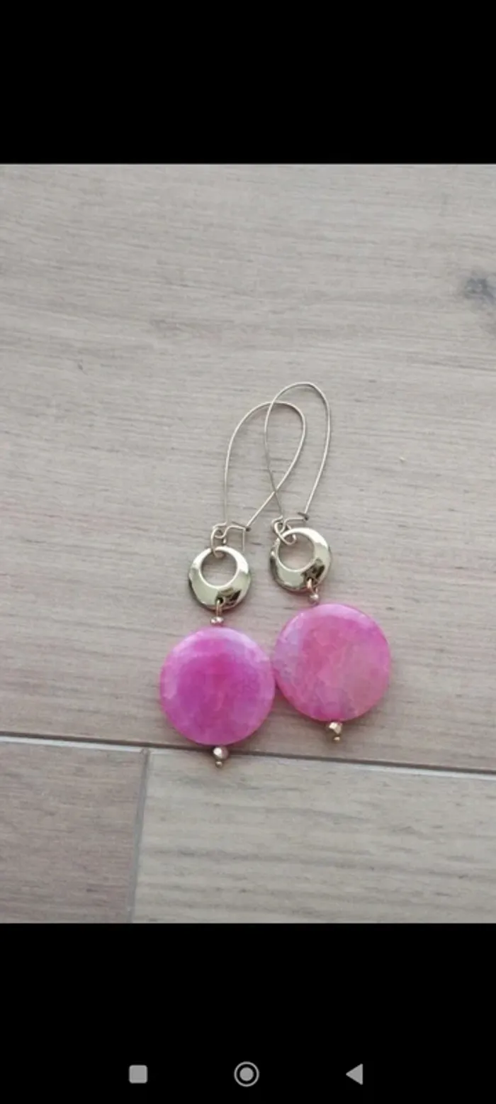 Boucles d'oreilles or rose