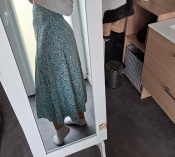 Jupe longue fleurie fluide