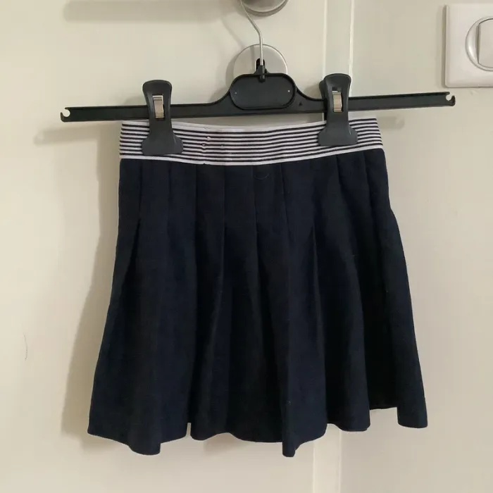 Jupe plissée élastique 4 ans Jacadi bleu marine - photo numéro 2
