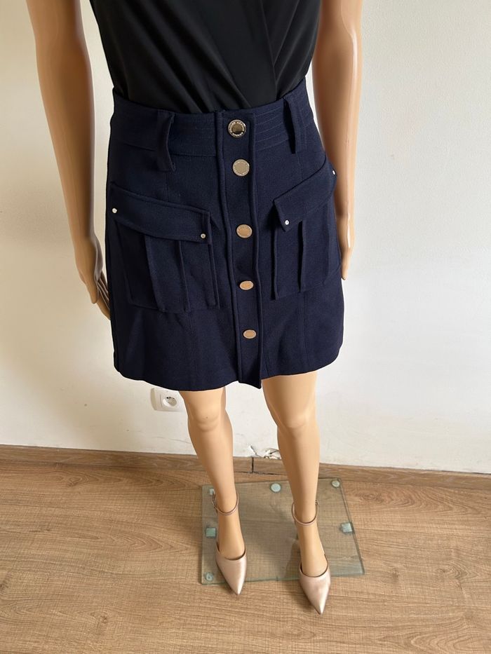 Jupe bleue marine neuve Morgan taille 34 (valeur 55€) - photo numéro 2