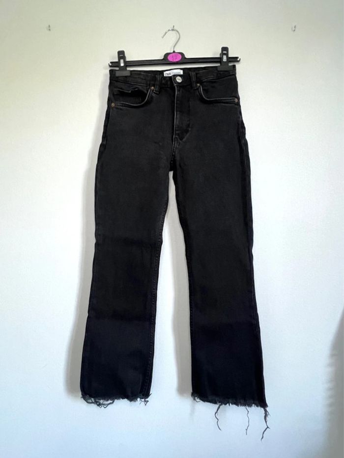 Jean évasé taille haute Zara noir