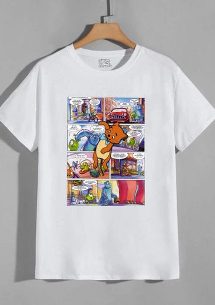 T-shirt bande dessinée mixte taille XS à XXL