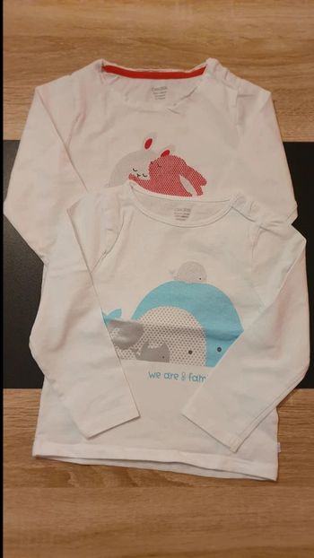 Lot de 2 tee-shirts manches longues 23 mois
