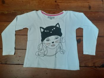 Sweet blanc motif femme avec bonnet chat
