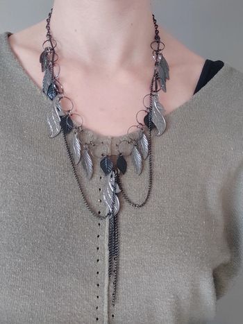 Collier noir taille ajustable